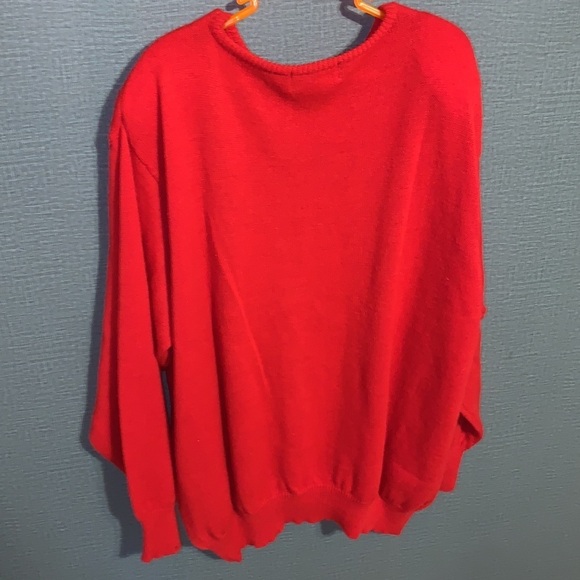 Vintage 90s Soft Wool Blend Holiday Xmas Red Sweater Size 3X Women’s Plus Size - Picture 4 of 9